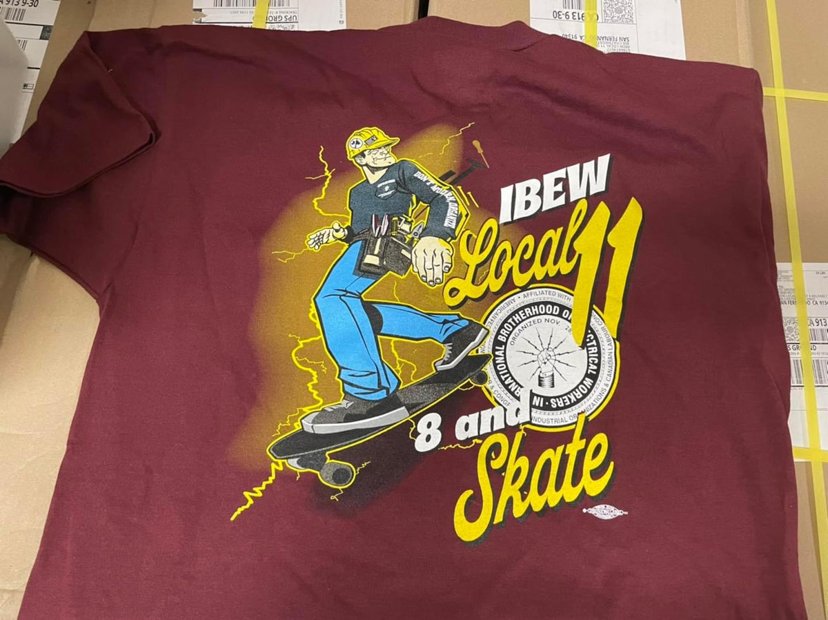 8 and Skate T-Shirt – Electricians Welfare Committee, Unit 4
