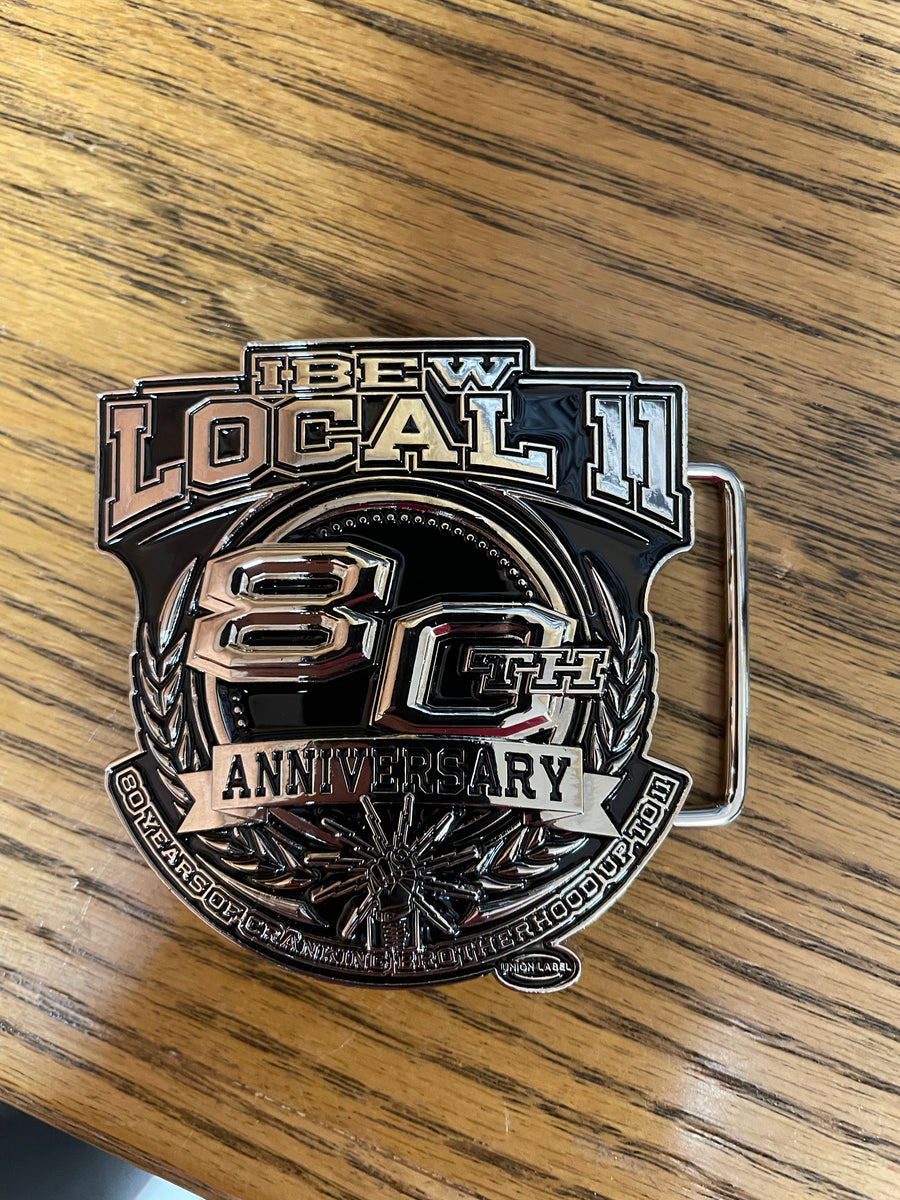 80th Anniversary Local 11 Belt Buckle – Electricians Welfare