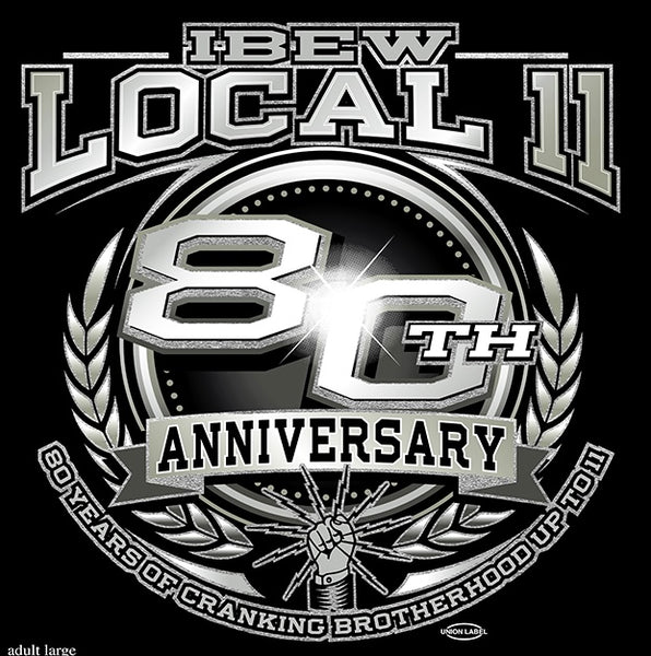 Local 11 80th Anniversary Shirt - Silver