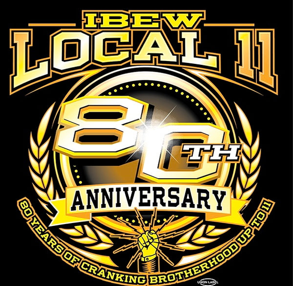 Local 11 80th Anniversary Shirt - Gold