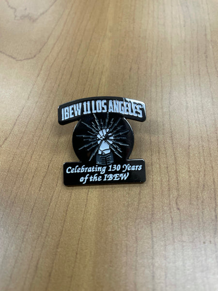 IBEW 130th Anniversary Lapel Pin - Black